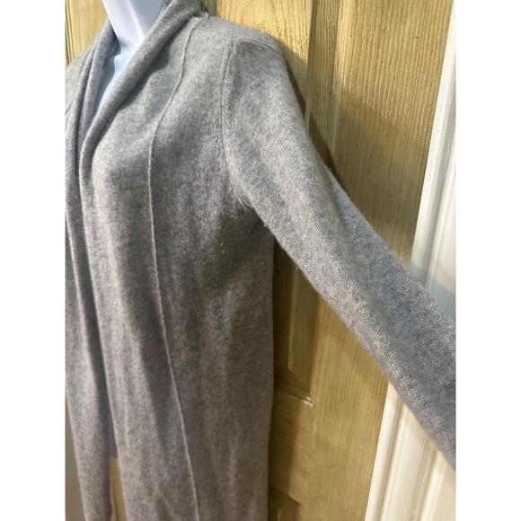 Cynthia Rowley 100% 2 ply Cashmere Grey Open Front Cardigan Sweater Small - Picture 3 of 6